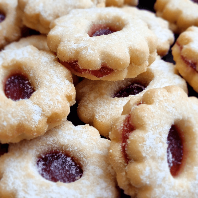 mini Linzer Erdbeer